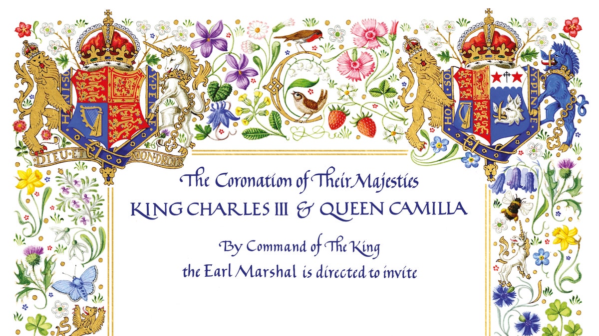 Royal coronation invitation for King Charles and Queen consort Camilla
