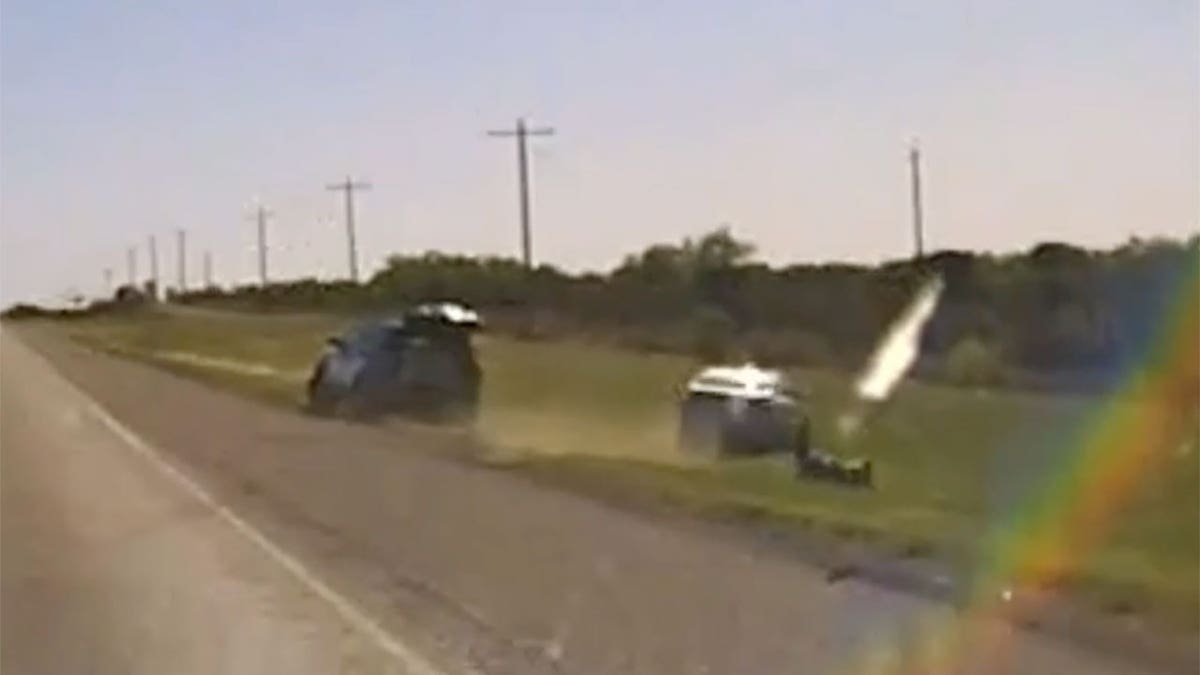 Texas Department of Public Safety trooper is nearly run over by driver