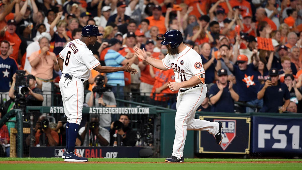 Evan Gattis after home run