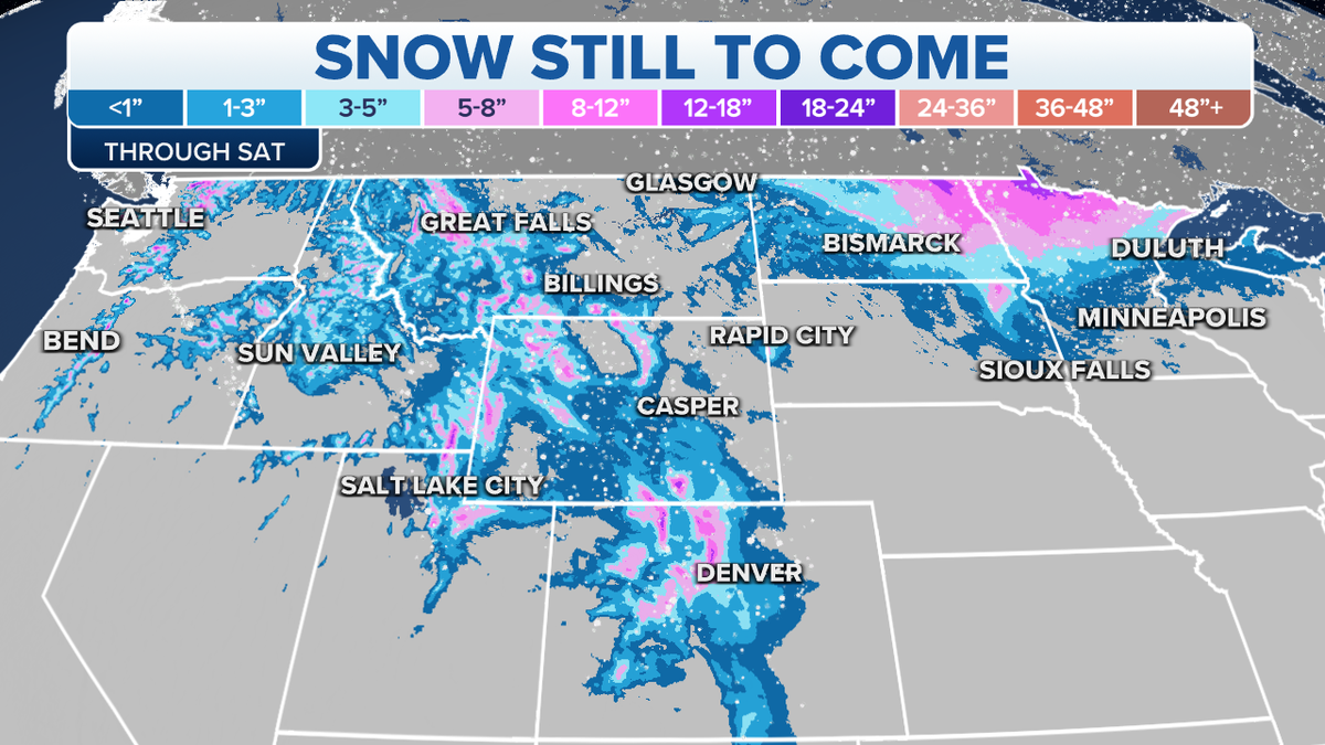 Snow still forecast through Saturday