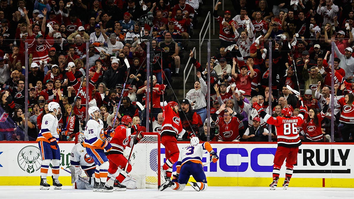 Hurricanes celebrate goal