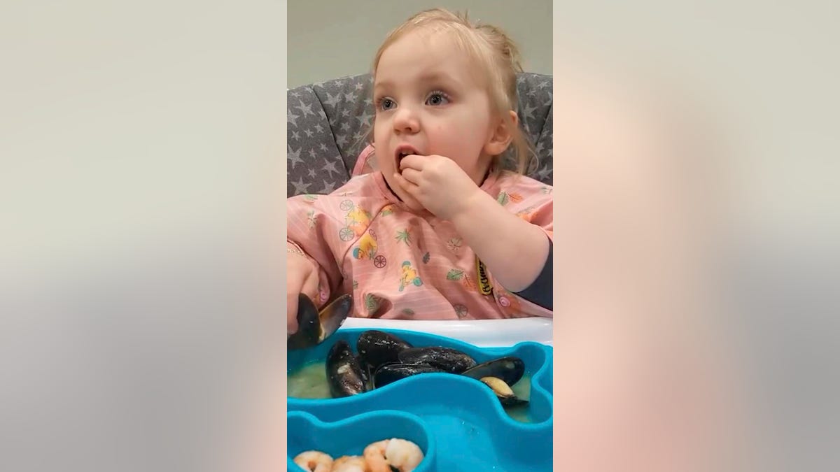 Toddler eating