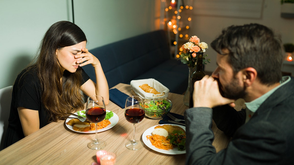 couple mad over meal