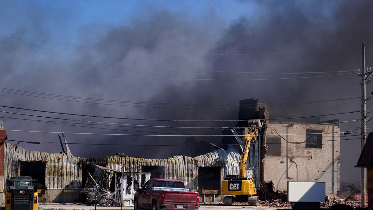 Indiana recycling plant fire