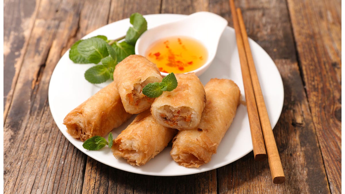Spring roll chinese asian food