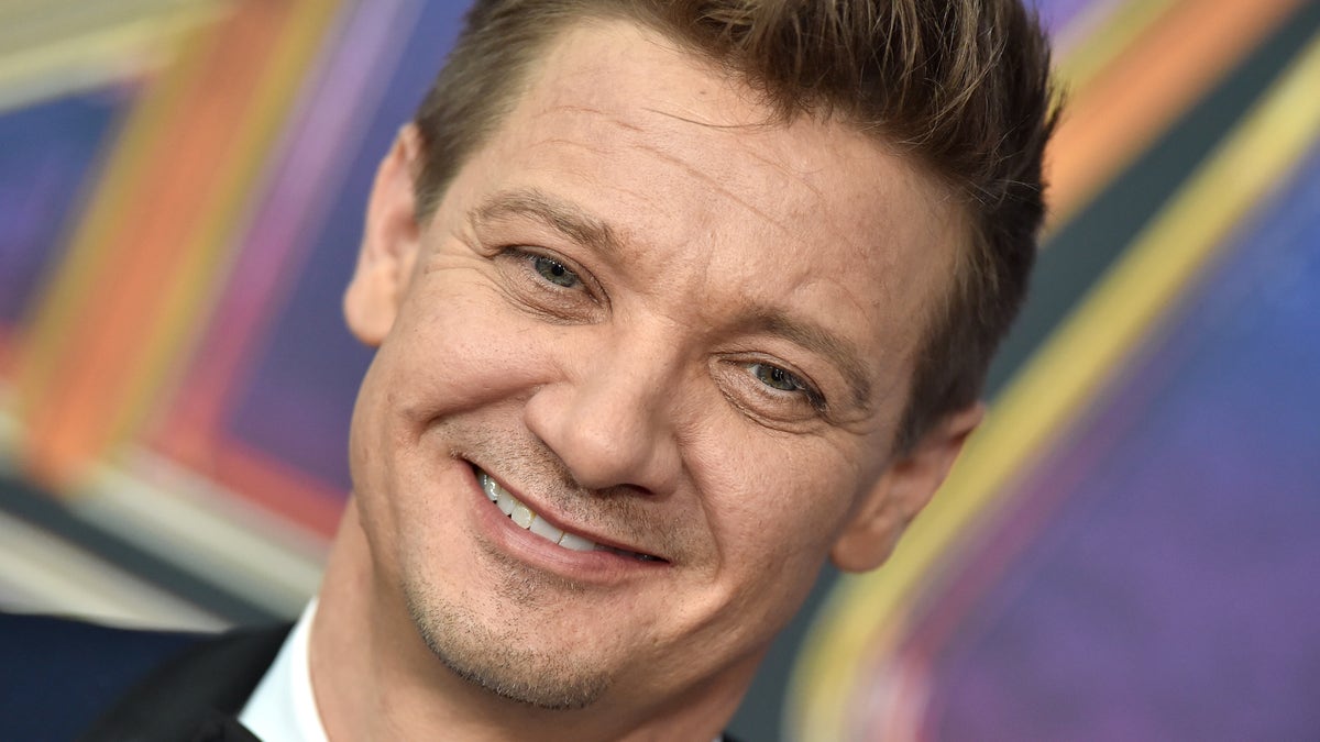 Jeremy Renner smiles at the premiere of "Avengers: Endgame."