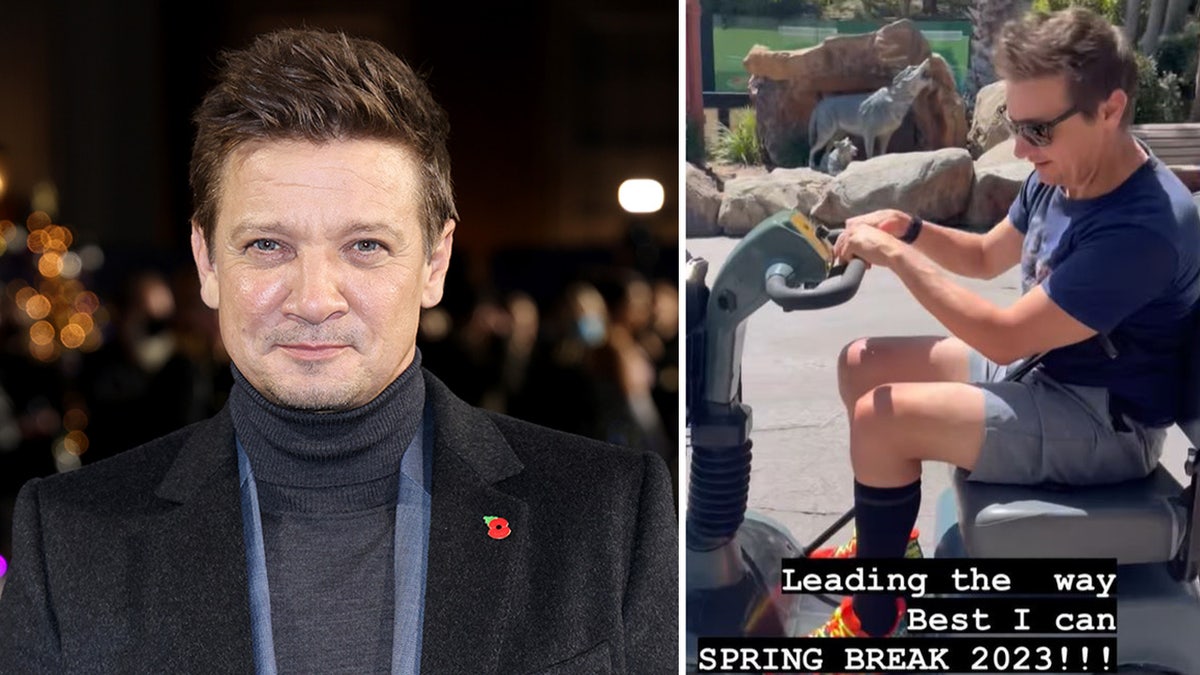 Jeremy Renner enjoys spring break with family