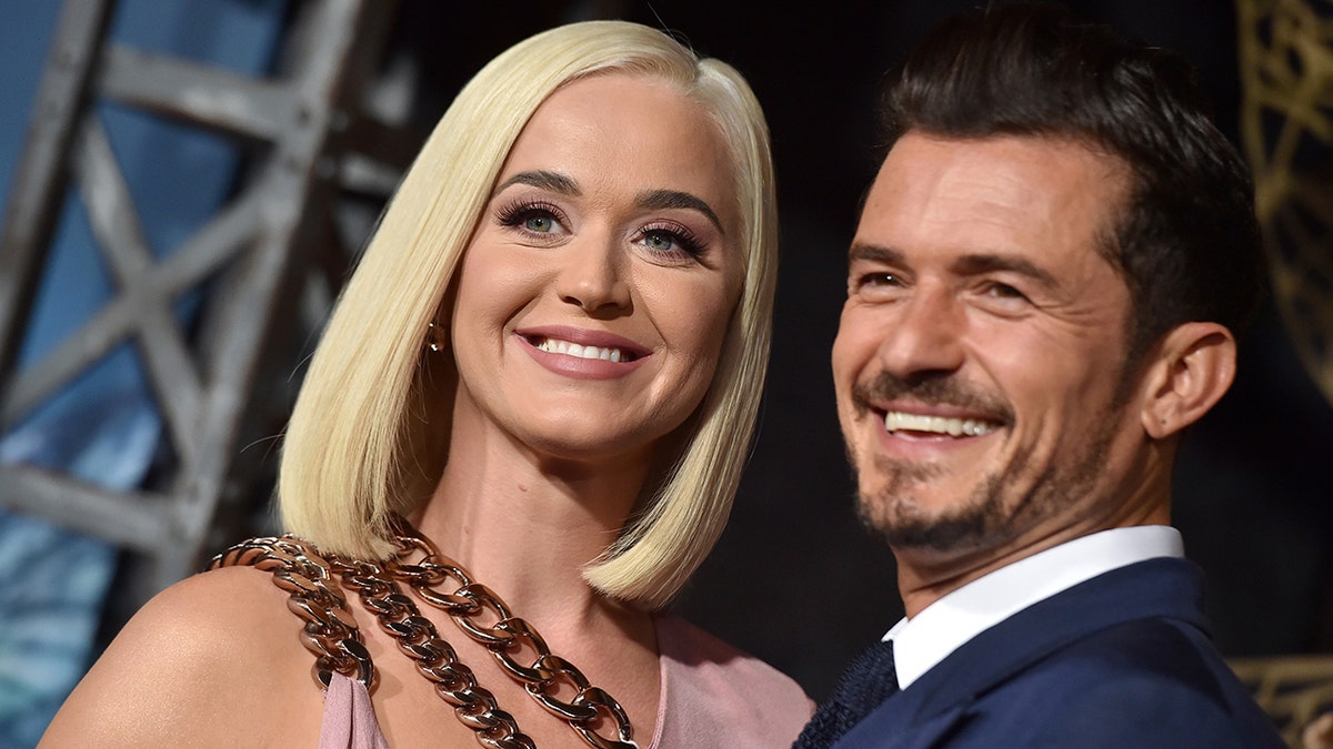 Katy Perry and Orlando Bloom smiling together
