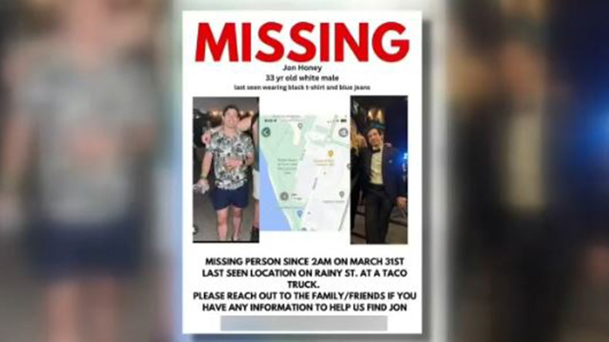 Missing person flyer Texas lake