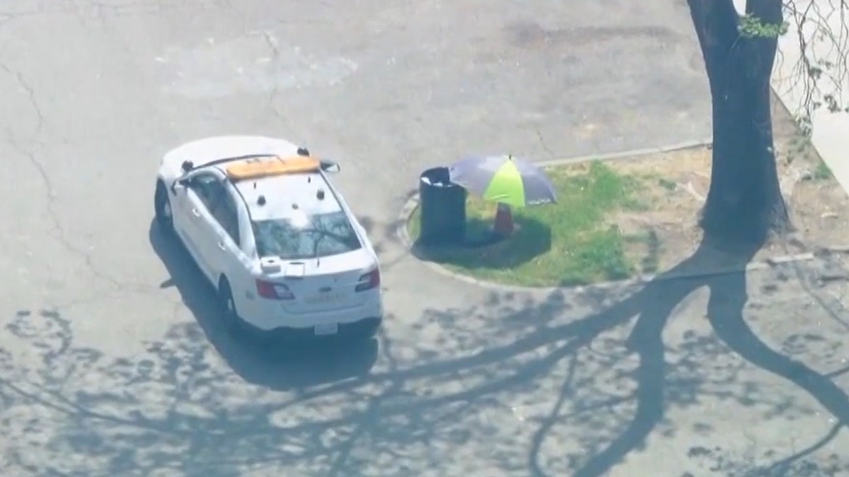 Aerial of possible crime scene