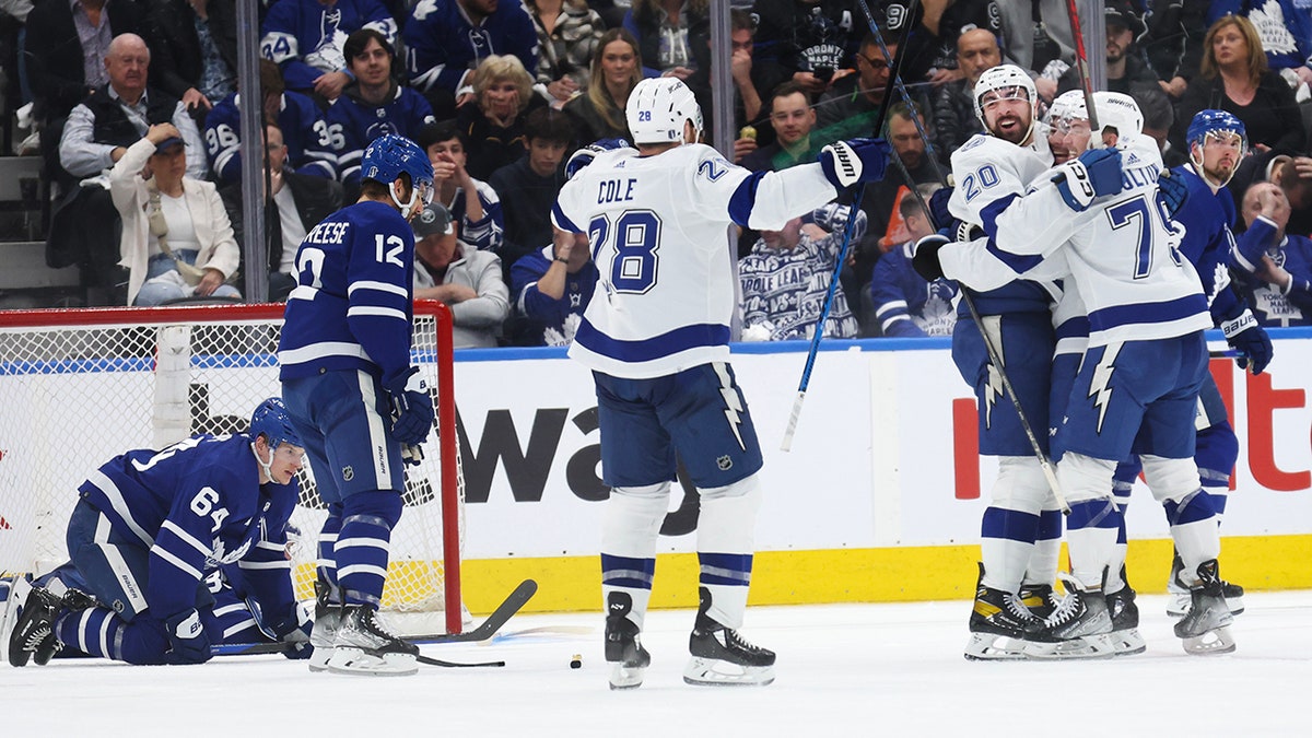 Lightning celebrate goal