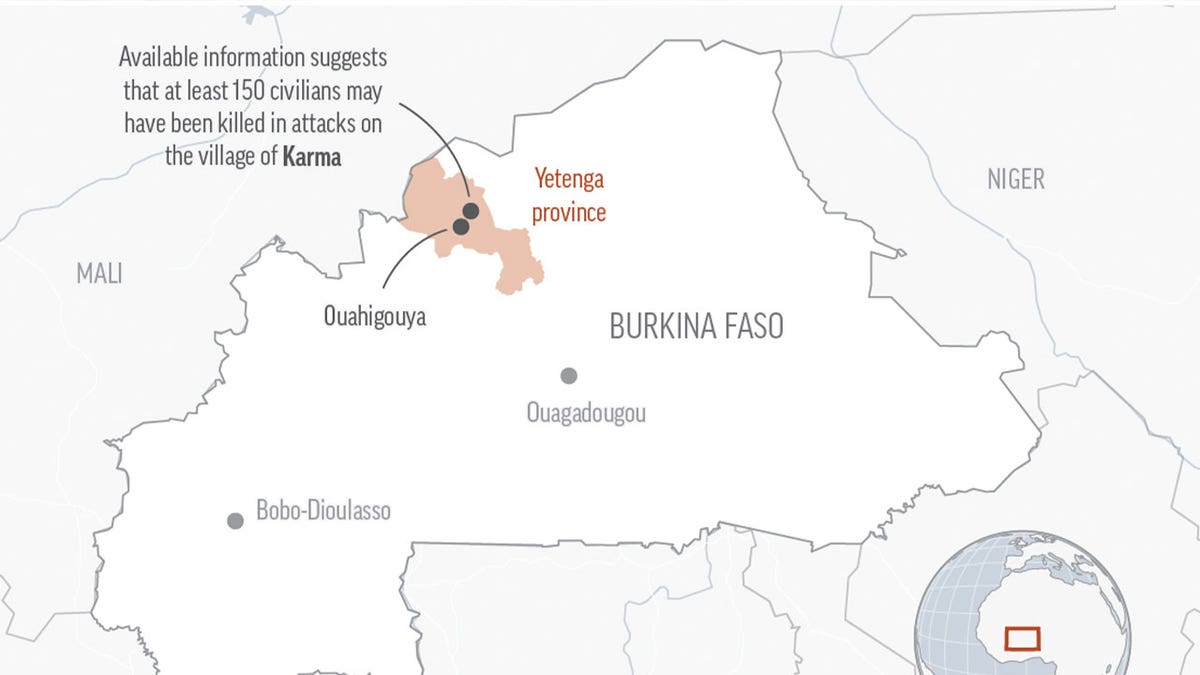 map of Burkina Faso