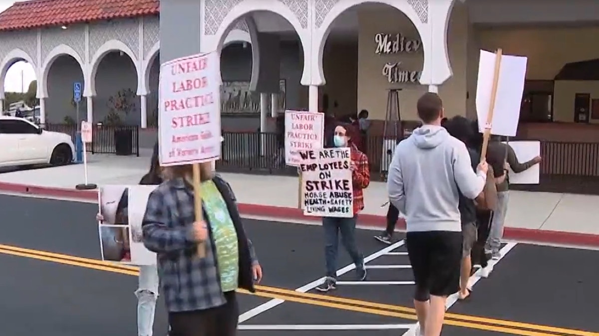 Striking Medieval Times workers