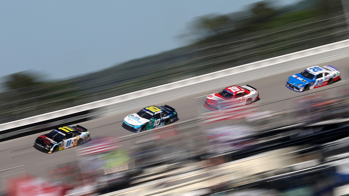 Cars race at Talladega