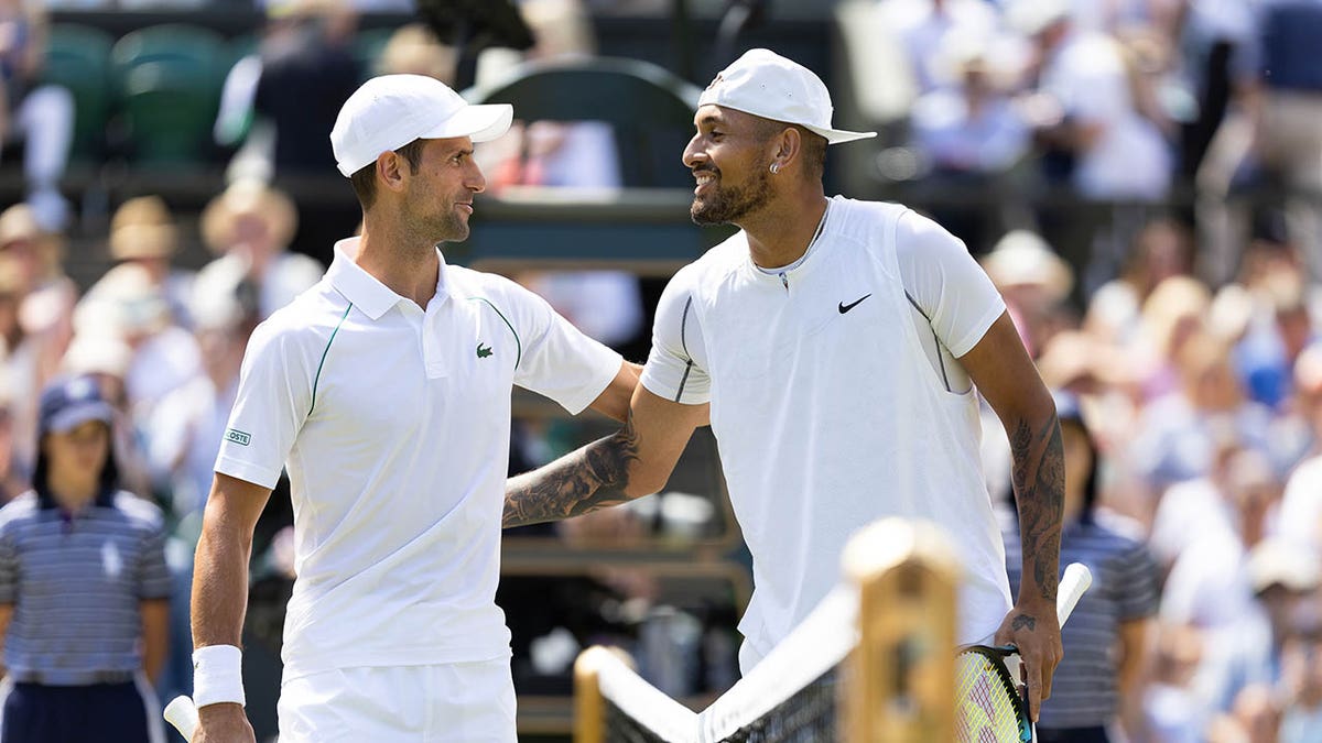 Novak and Kyrgios after Wimbledon