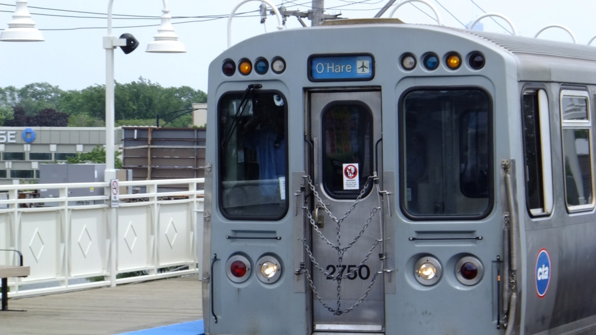 Chicago Transit Authority Train on the track