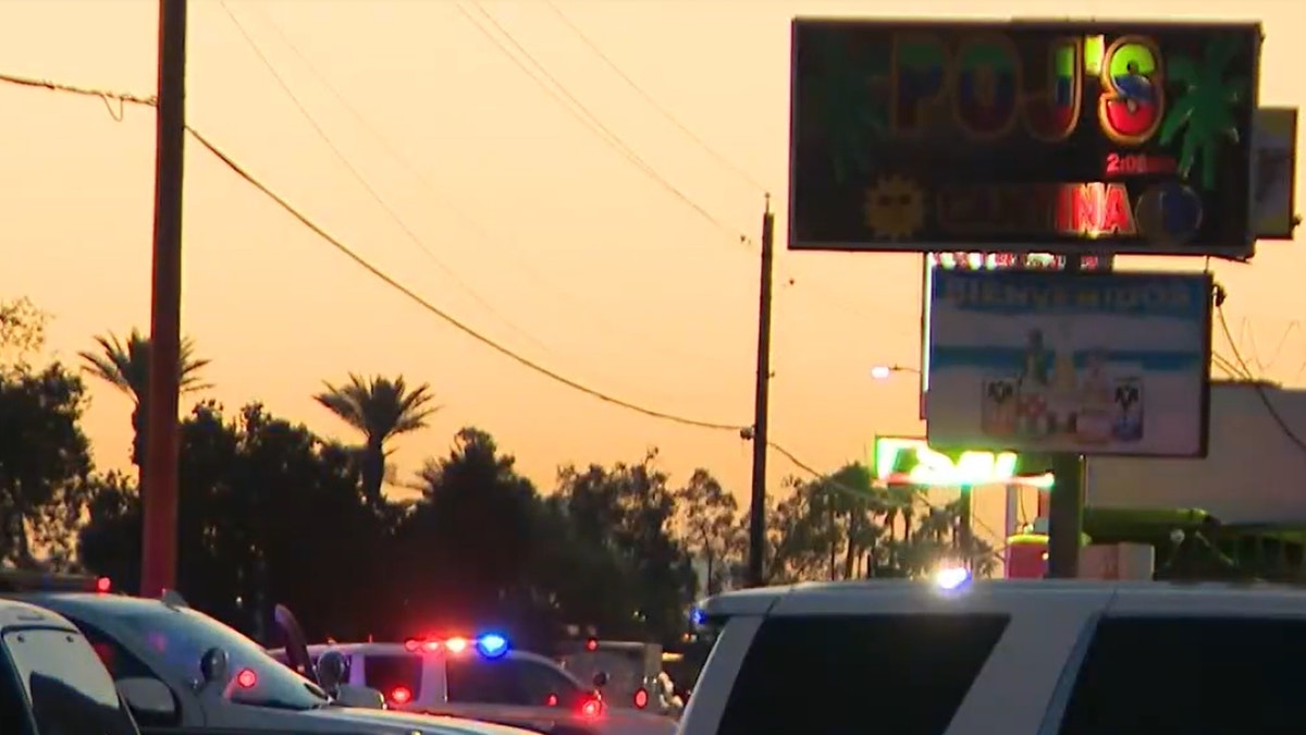 Officers working outside the bar