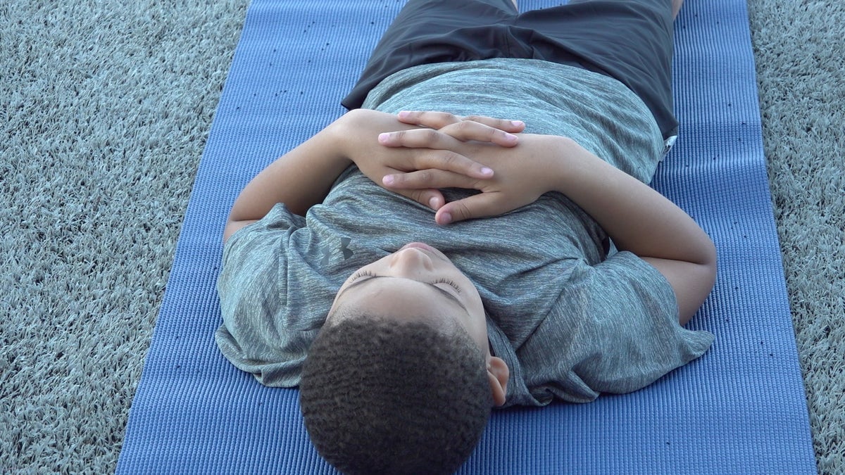 Baltimore boy meditates