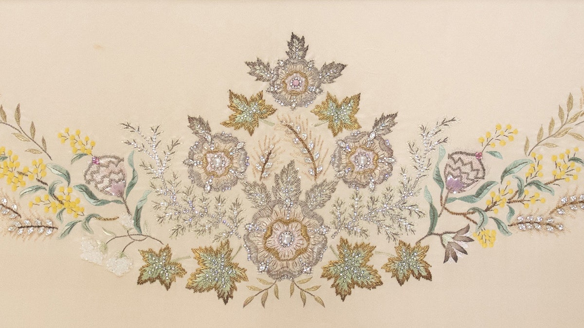 embroidery from Queen's gown