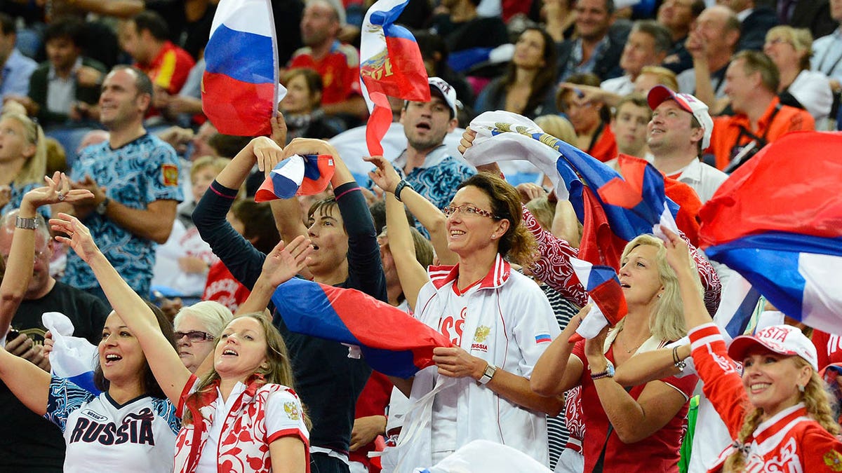 Russia fans in olympics