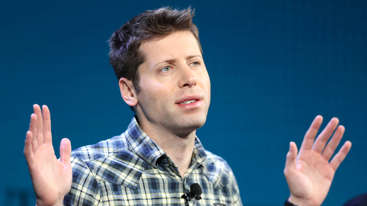 Sam Altman speaks at event