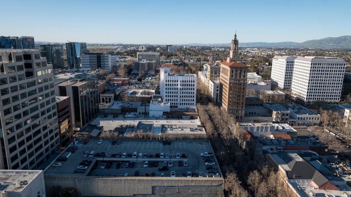 Downtown San Jose seen the air