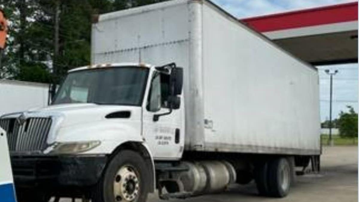 The suspects' white box truck