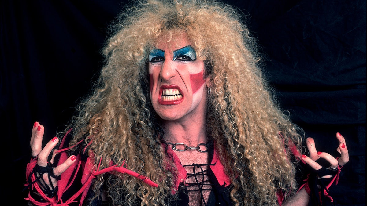 Dee Snider wears heavy makeup as lead singer of Twisted Sister