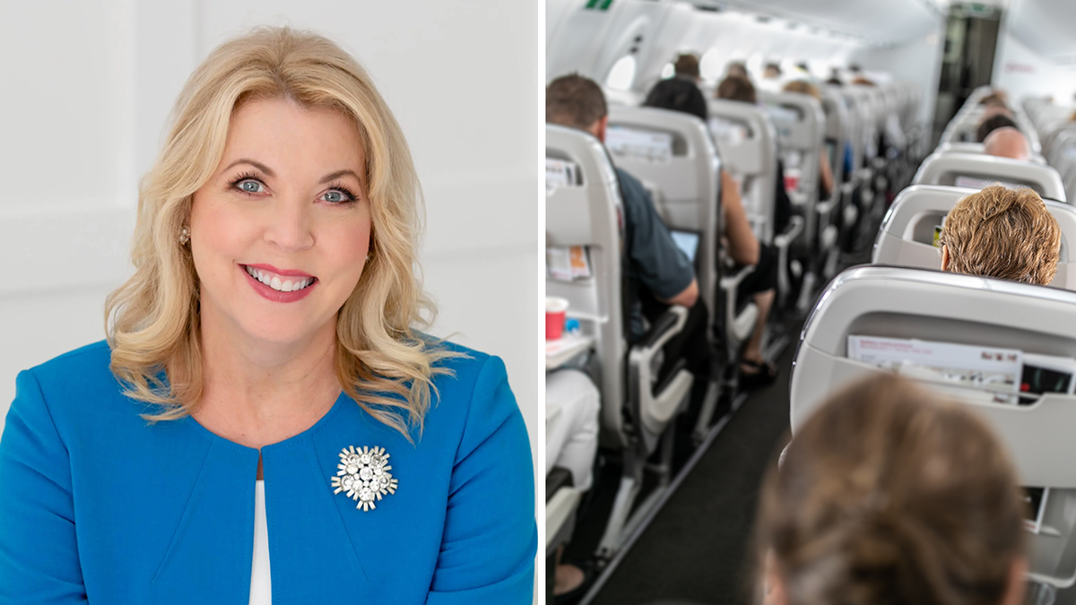 Jacqueline Whitmore and plane seats