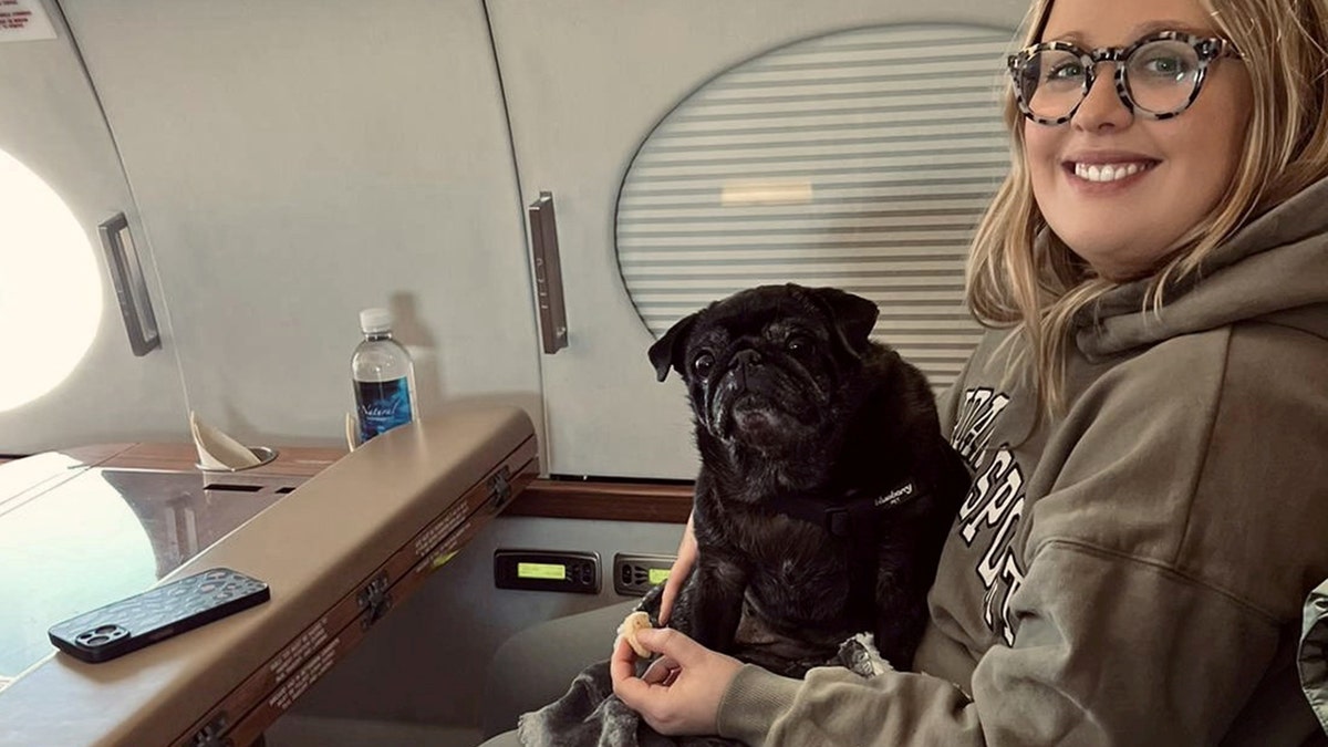 pug dog private jet