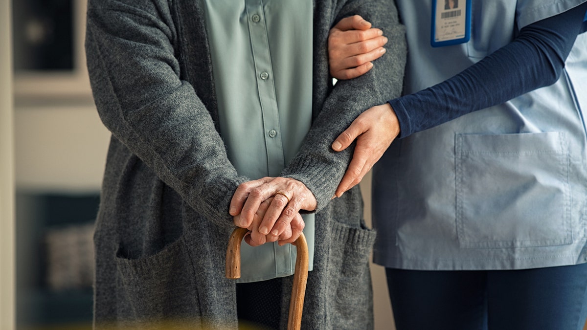 Woman in nursing home