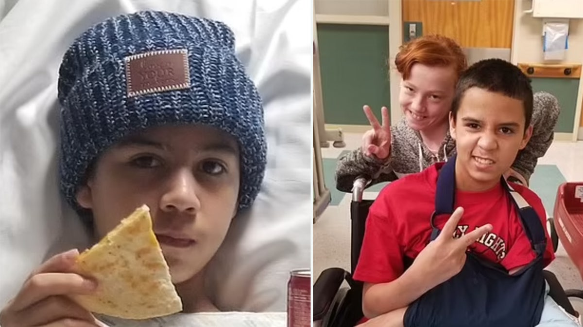 Zachary Corona recovering in the hospital.