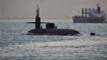 This photo released by the US Navy show a guided-missile submarine capable of carrying up to 154 Tomahawk missiles. The Navy said nuclear-powered submarine, based out of Kings Bay, Georgia, passed through the Suez Canal on Friday, April 7, 2023.