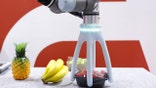A soft robotic hand gripper, developed by Bridgestone Corp., demonstrates Ascent Robotics Inc.'s artificial intelligence (AI) robotics learning system at the International Robot Exhibition in Tokyo, Japan, on Wednesday, March 9, 2022. The expo at Tokyo Big Sight runs through March 12. Photographer: Kiyoshi Ota/Bloomberg via Getty Images