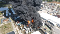 Georgia firefighters contain massive fire at resin plant after nearby residents ordered to evacuate