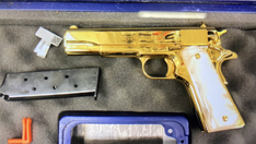 Australian border police arrest American woman with 24-carat gold-plated handgun