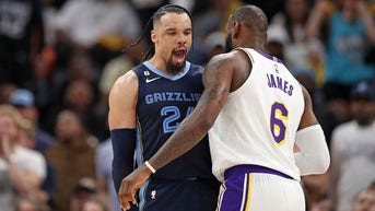 LeBron's biggest rival sat front row for the sweep with a drink and a diabolical grin - Fox News