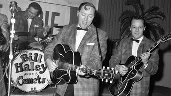 On this day, April 12, 1954, Bill Haley records 'Rock Around the Clock,' rock's first No. 1 hit