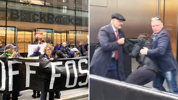 'SHUT DOWN': Far-left climate protesters arrested after 'storming' BlackRock's NYC HQ with pitchforks