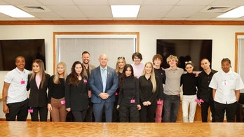 Kim Kardashian leads young influencers on Los Angeles prison trip to raise criminal justice reform awareness