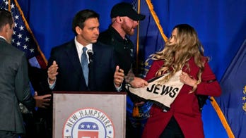 Ron DeSantis speech to New Hampshire Republicans momentarily interrupted by protesters