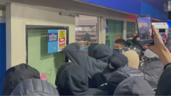 Huge mob ransacks California gas station; police 'outnumbered': video