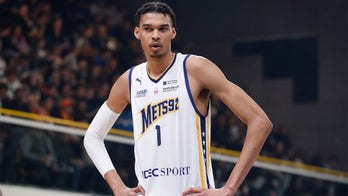 Projected top NBA Draft pick finishes own missed three-point attempt in ridiculous fashion