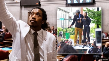 'Tennessee Three' Democrat Justin Jones pictured standing on police car during 2020 BLM protest