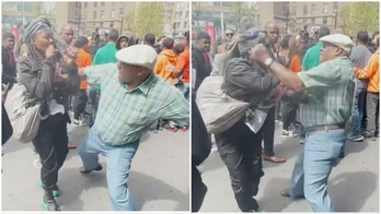 Man sucker punches woman during NYC Earth Day event feet away from Mayor Eric Adams: video