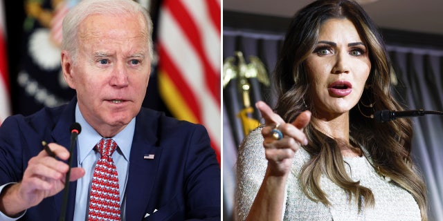 South Dakota Republican Gov. Kristi Noem has vowed to fight back against the Biden administration's proposed set of Title IX rules to expand the meaning of sexual discrimination to include gender identity that would prevent schools and colleges from banning transgender athletes.