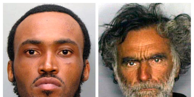 Rudy Eugene (L) and Ronald Poppo are seen in this combination of undated handout photos released by the Miami-Dade Police Department May 30, 2012. Eugene was fatally shot by police after he refused to stop gnawing on Poppo's face and may have been under the influence of a new form of the 1960s hallucinatory drug LSD, a top police officer said.