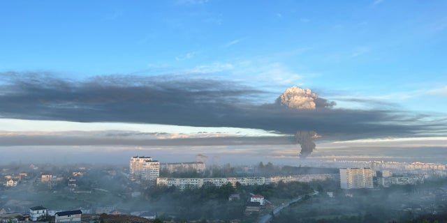 Crimea oil depot fire