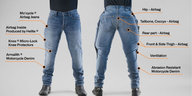 Iklan airbag jeans dengan dua maksud memakai jeans