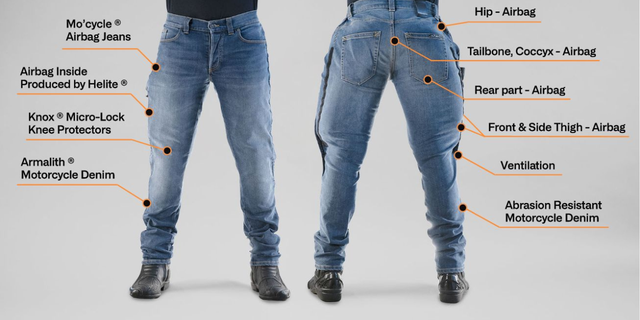Iklan airbag jeans dengan dua maksud memakai jeans